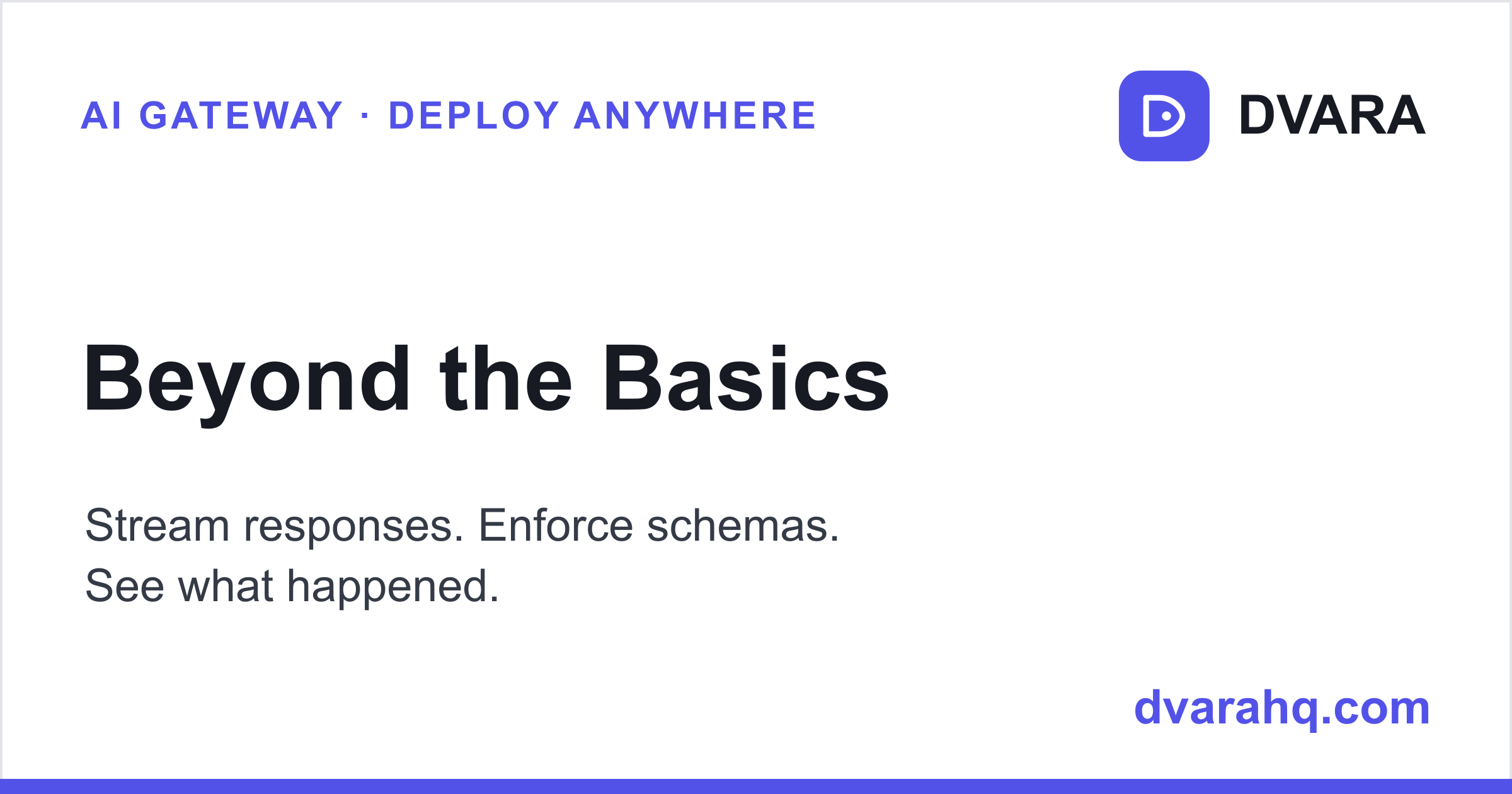 Streaming, Structured Outputs, Observability, and Local Models