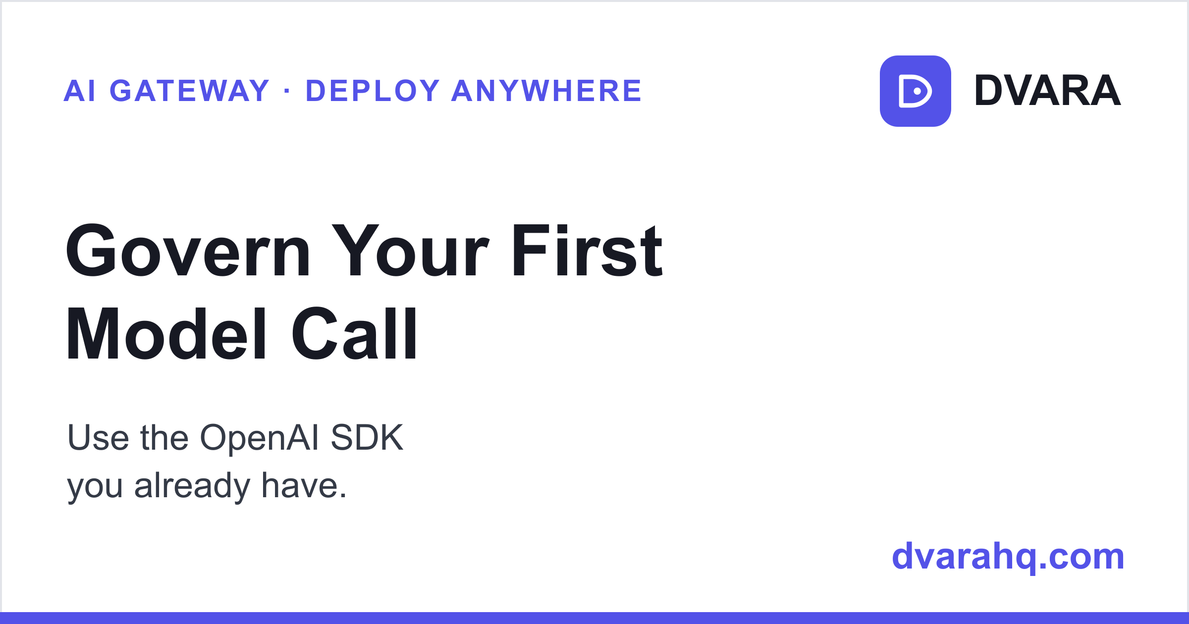 Run Your First Governed LLM Call with the OpenAI SDK