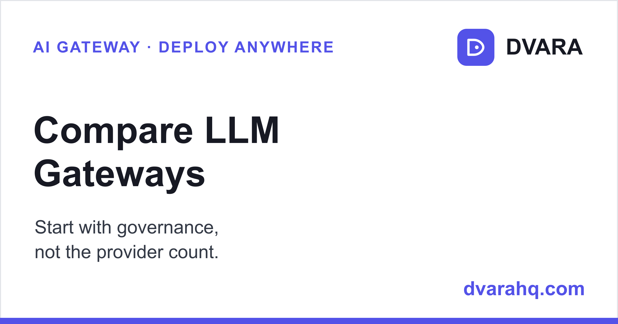 How to Compare LLM Gateways