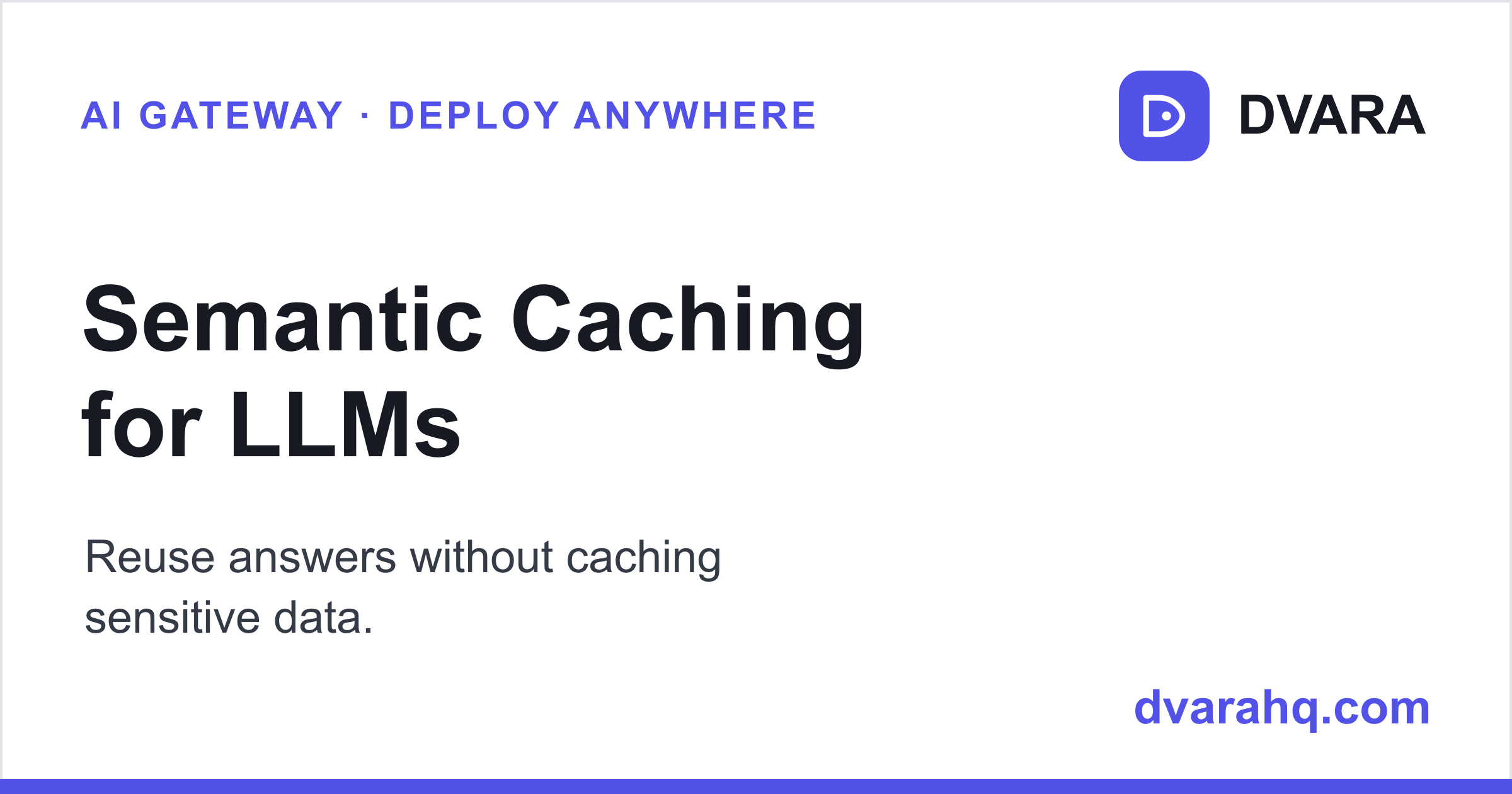 Semantic Caching for LLMs Without Storing Sensitive Data