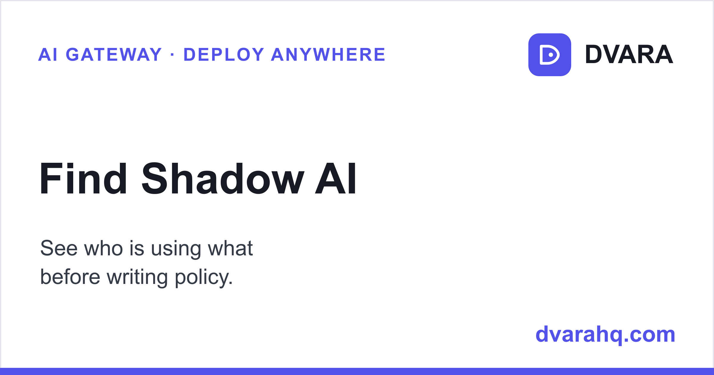 Shadow AI: you can't govern what you can't see