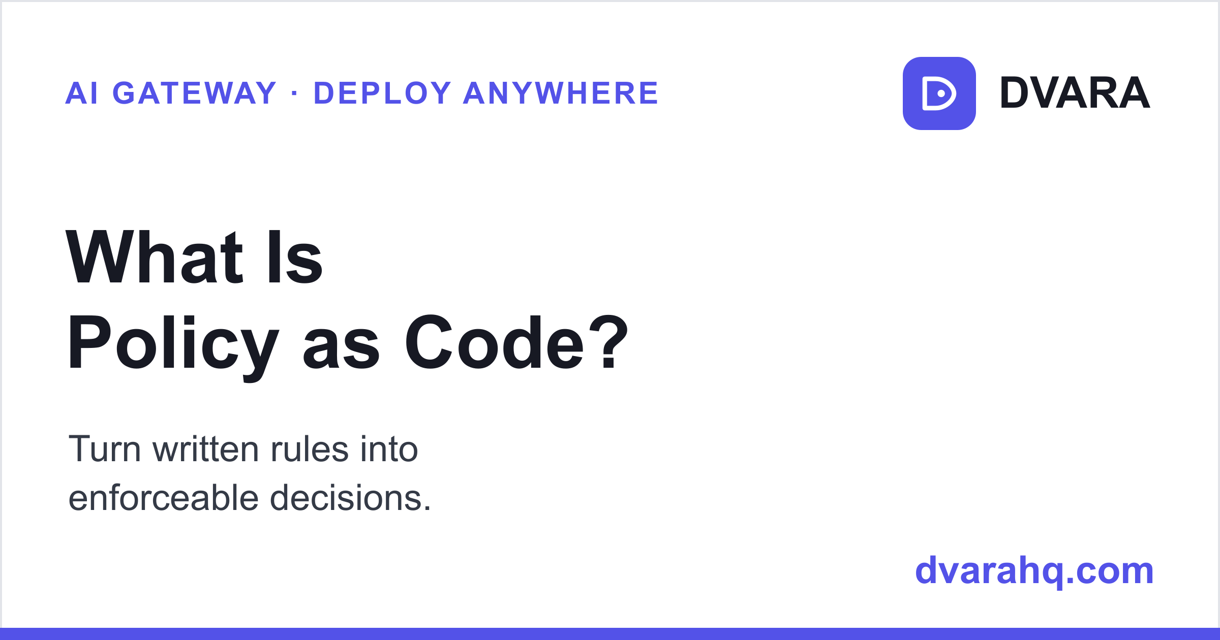 What Is Policy as Code? A Practical Definition, with LLM Examples